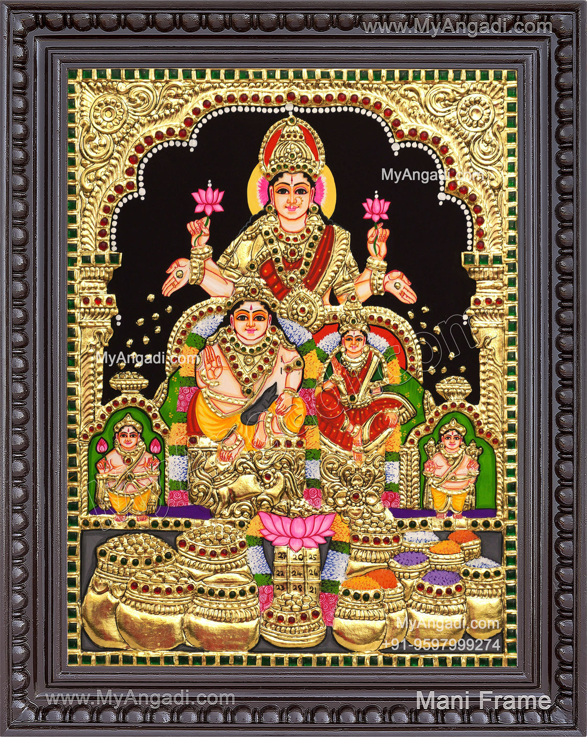Kubera Lakshmi Tanjore Painting