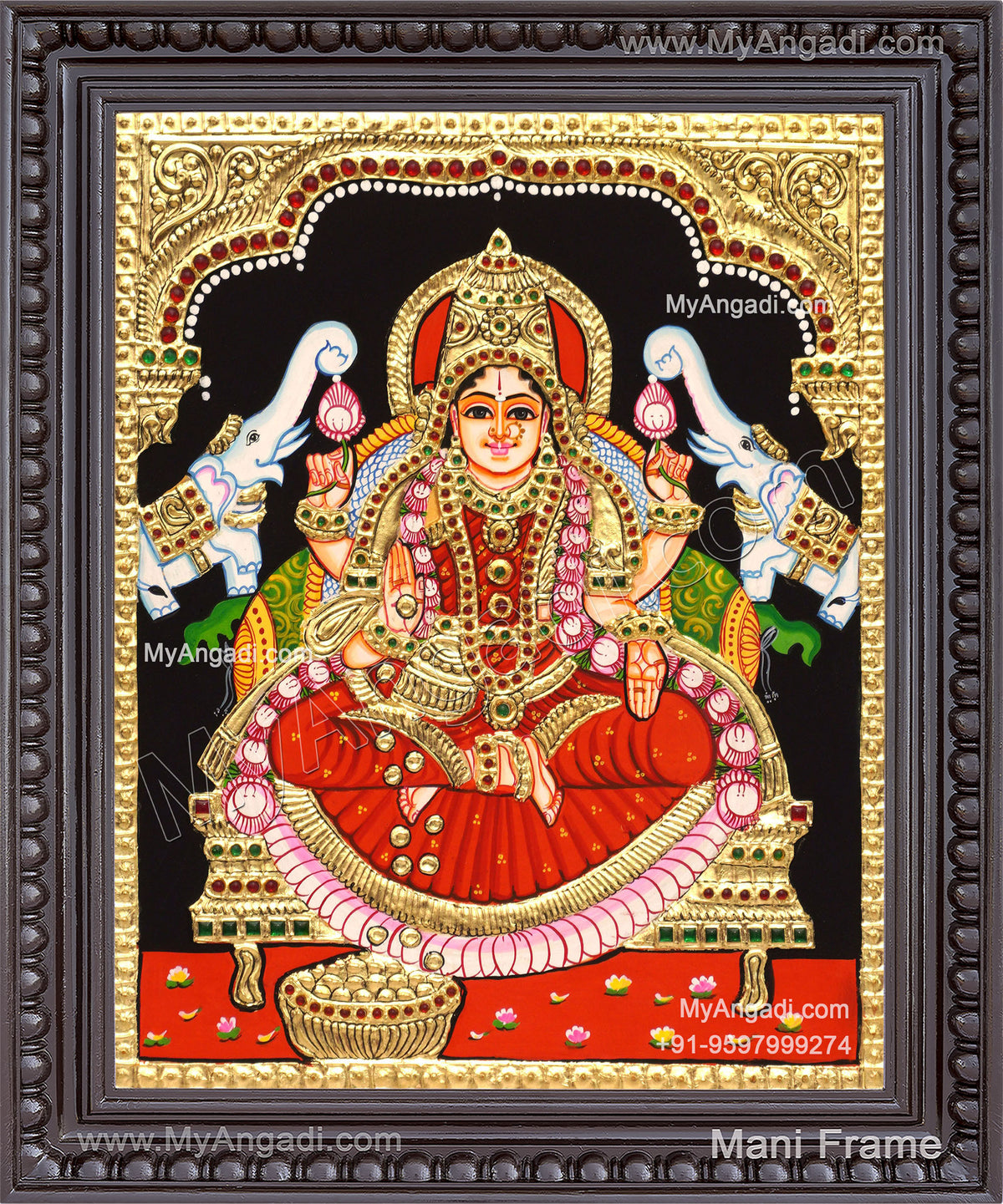 Gajalakshmi Tanjore Painting