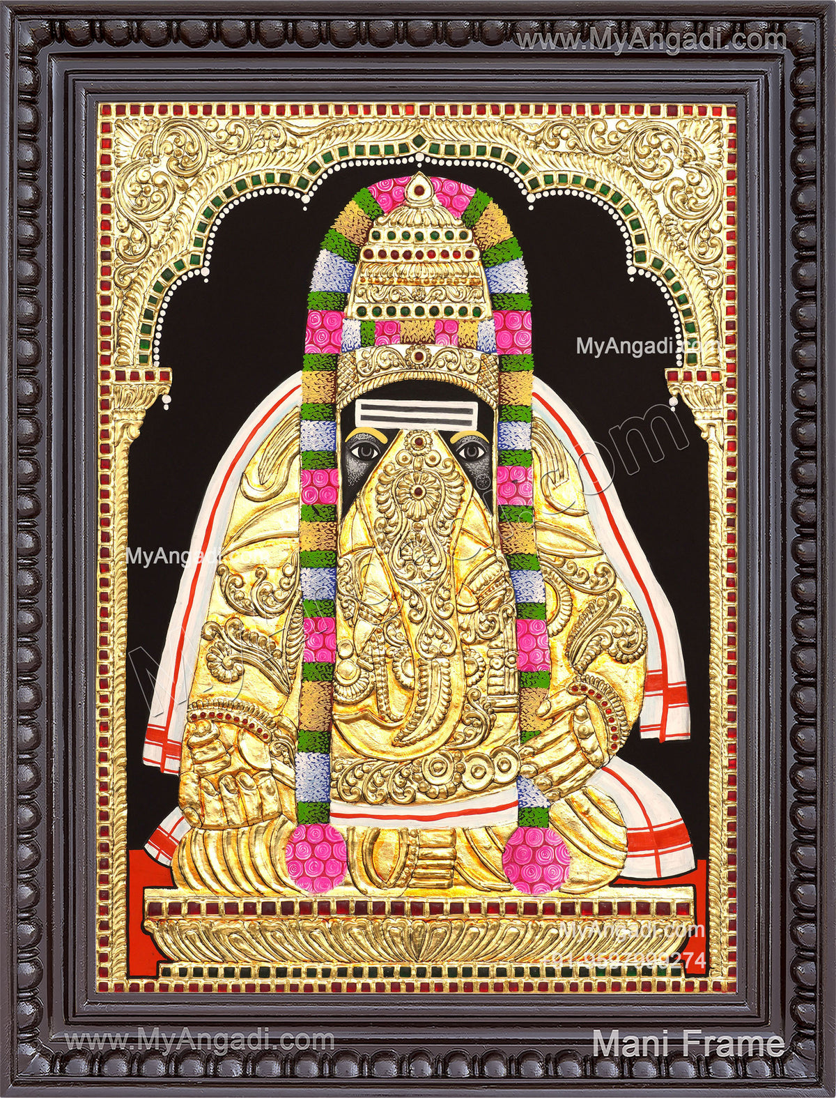 Pillaiyarpatti karpaga Vinayagar Tanjore Painting
