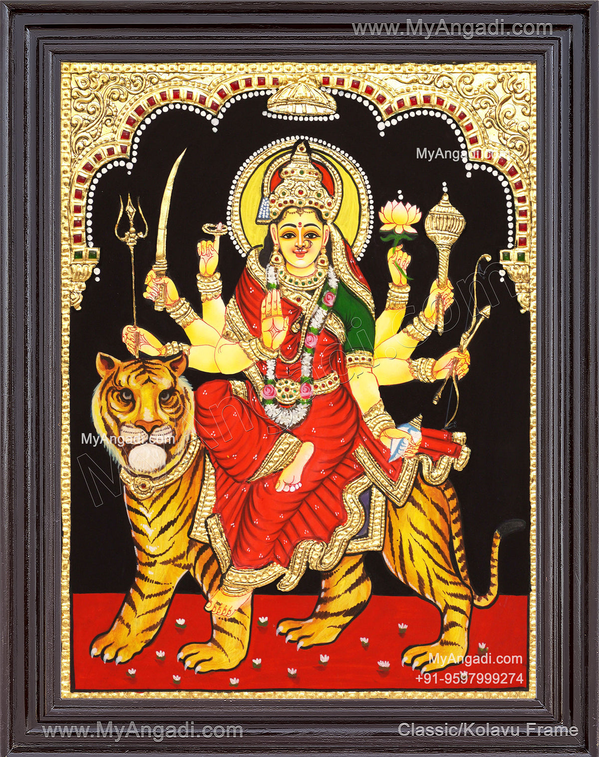 Durga Devi Tanjore Painting