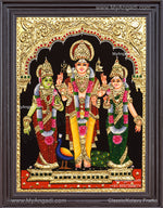 Murugar valli deivanai Tanjore Painting