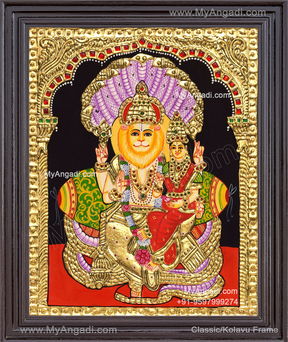 Lakshmi Narasimhar Tanjore Painting