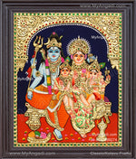 Shivan Family Tanjore Painting