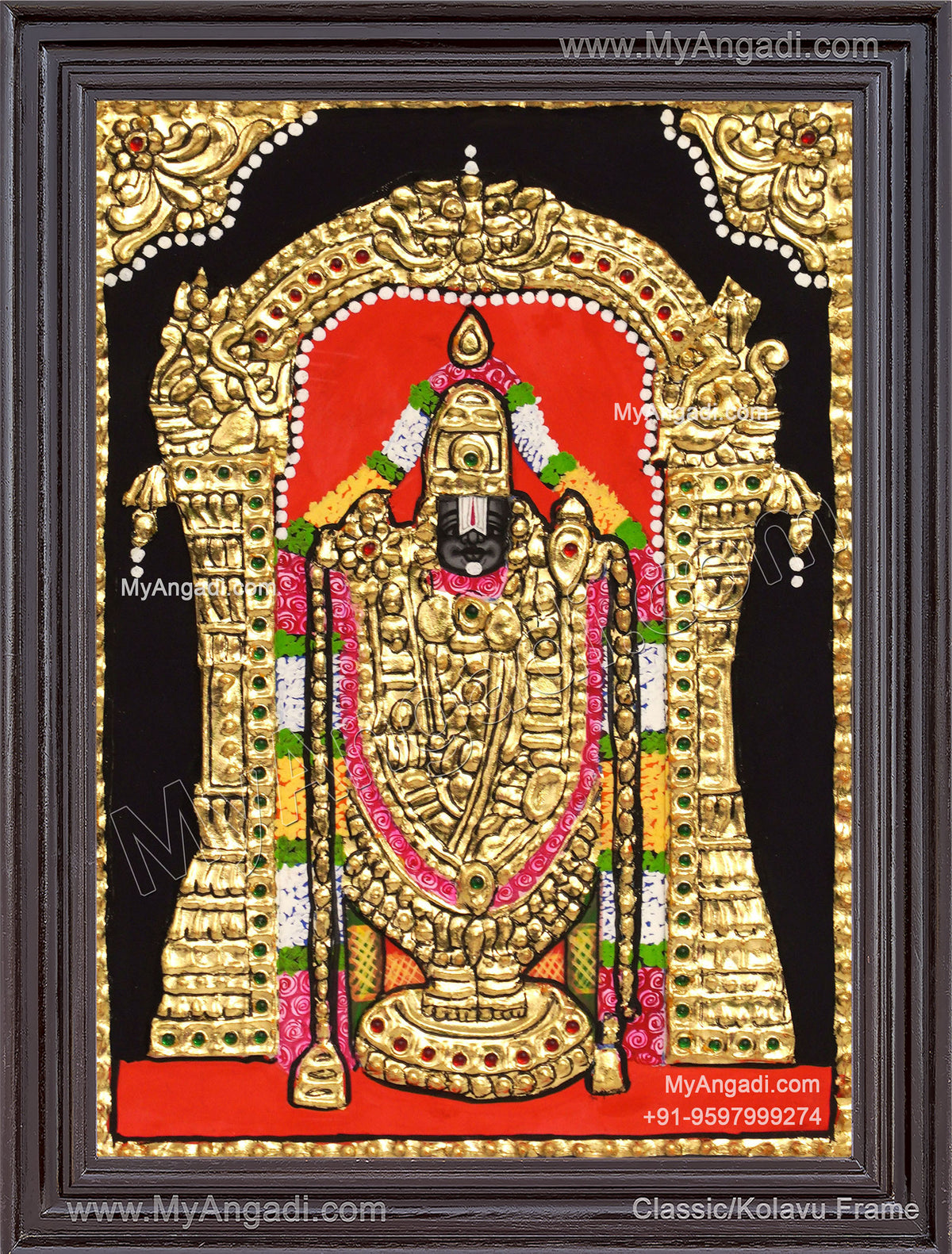 Venkateshwara SwamyTanjore Painting