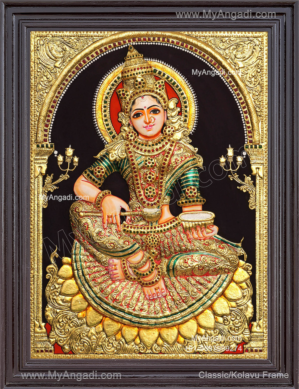 Annapoorani 2D Tanjore Painting