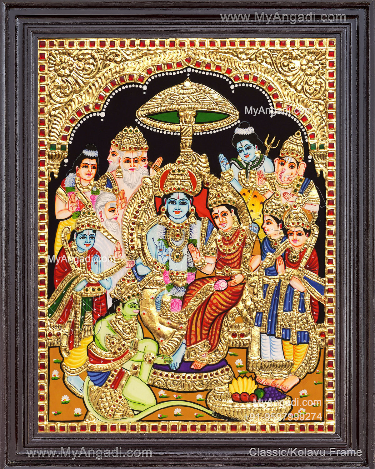 Ramar Pattabhisekam Tanjore Painting