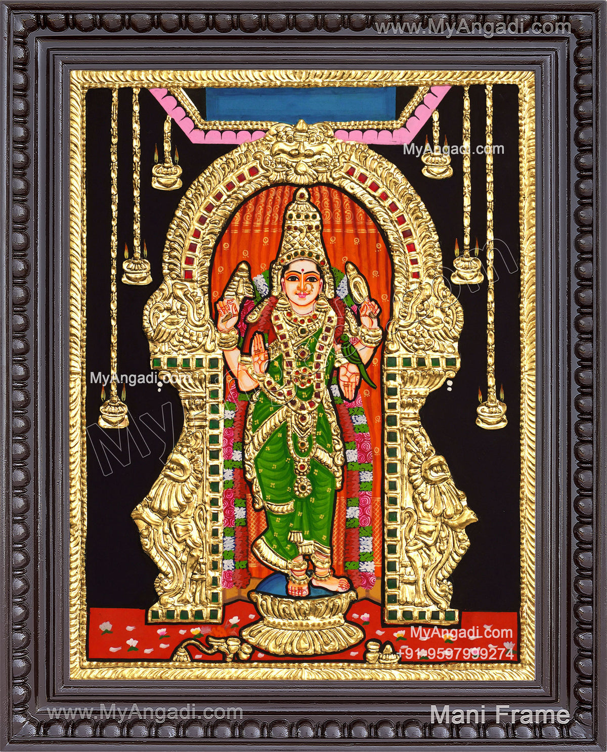 Meenakshi Amman Tanjore Painting