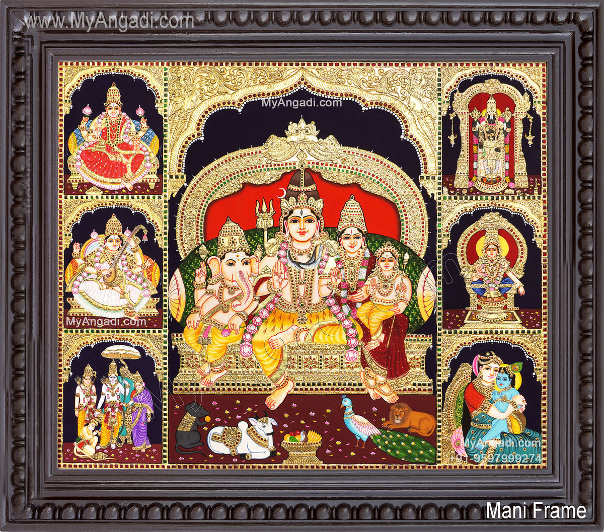 7 PanelTanjore Painting