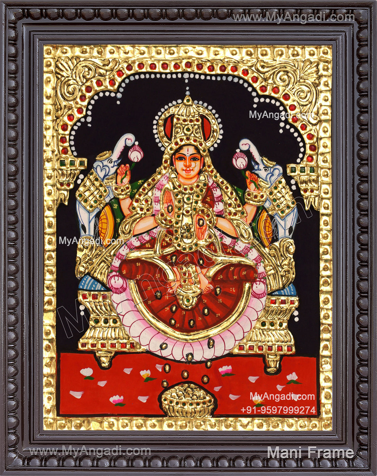 Gajalakshmi Tanjore Painting