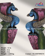 Vagai Wood Parrot Wooden Wall Brackets