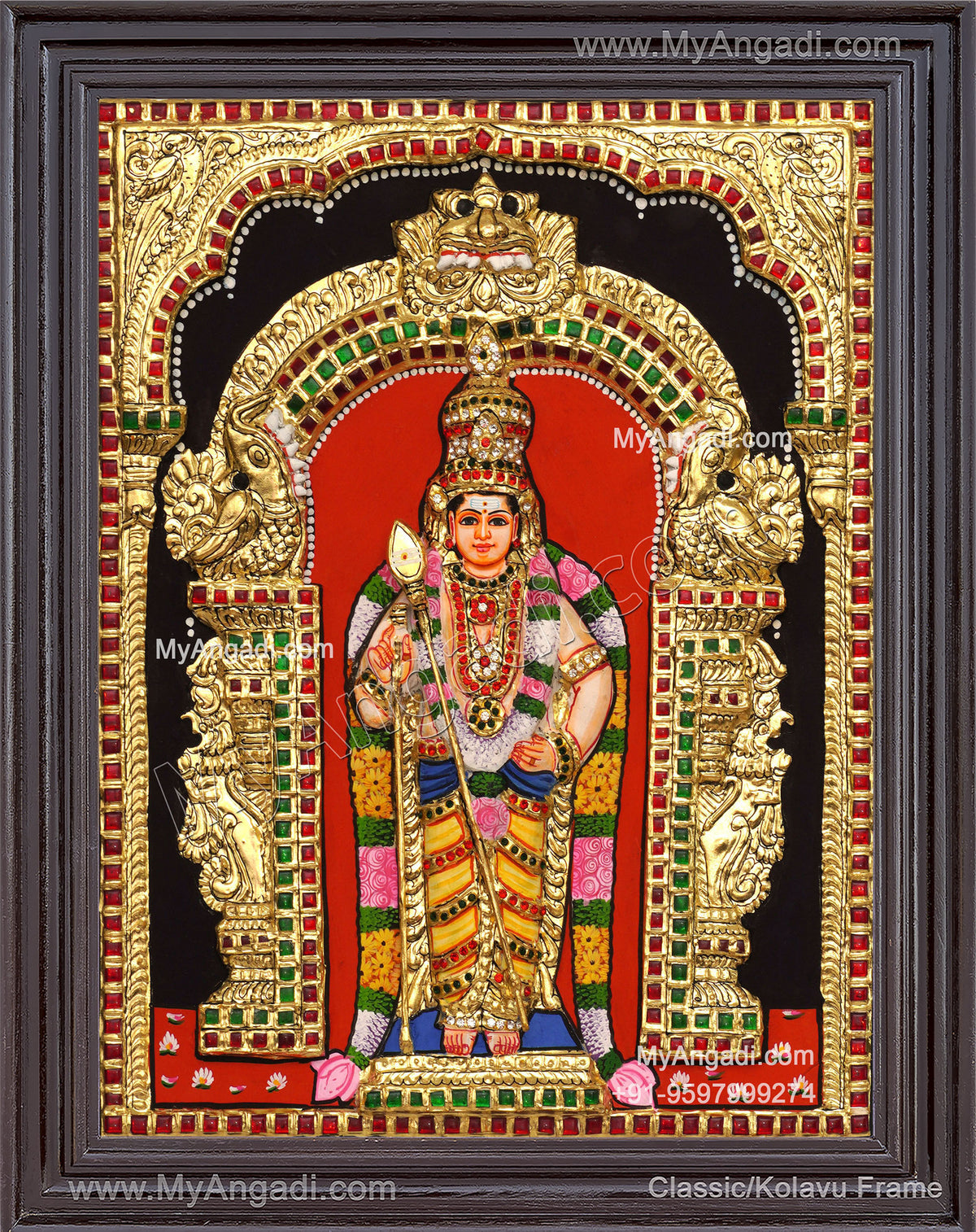 Murugar 3D Tanjore Painting