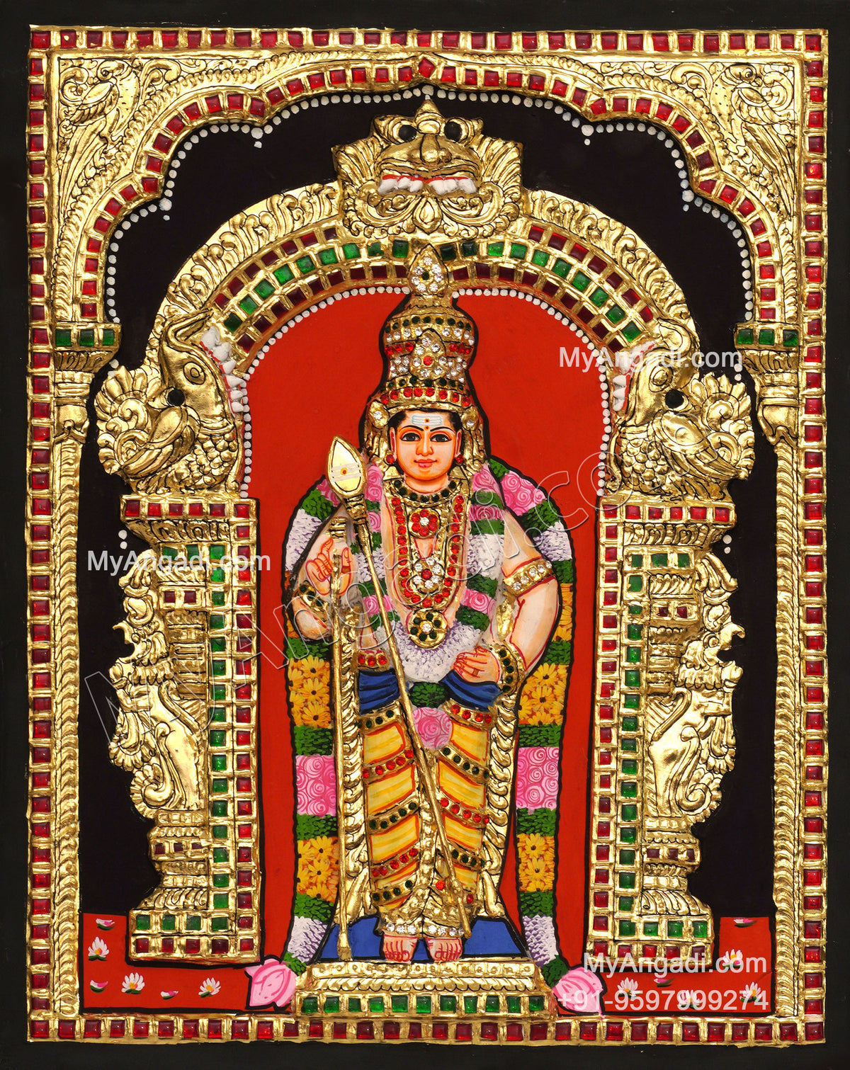 Murugar 3D Tanjore Painting