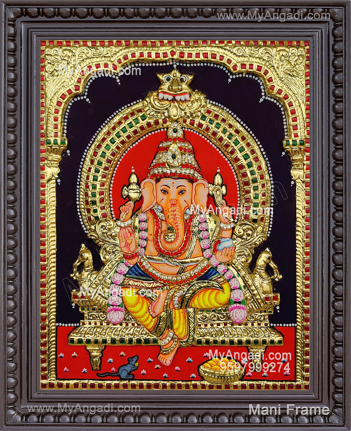 Ganapathi 3D Tanjore Painting