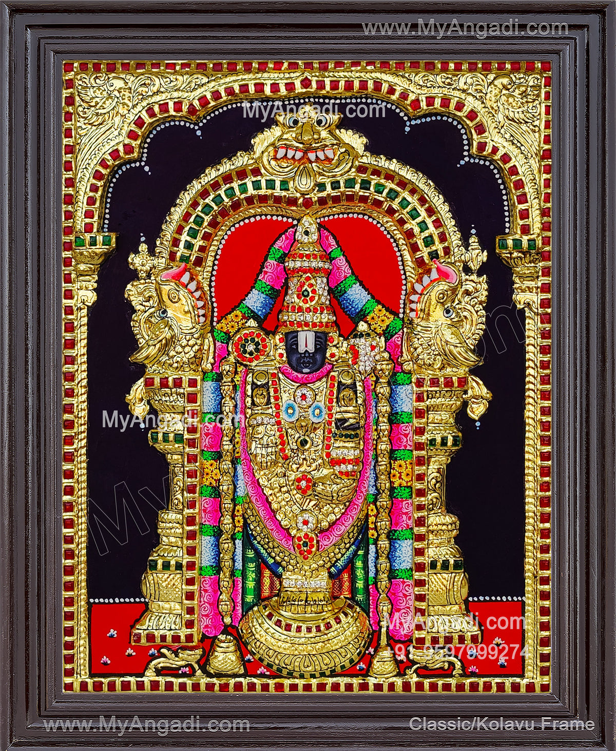 Balaji 3d Tanjore Painting