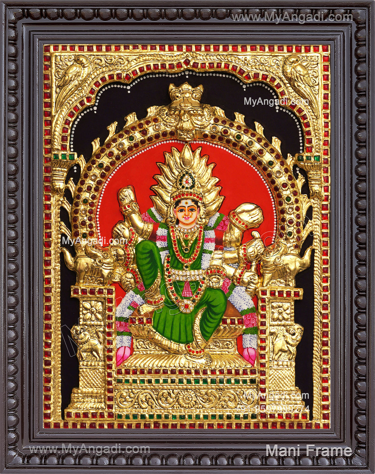Kariya Kali Amman 3D Tanjore Painting