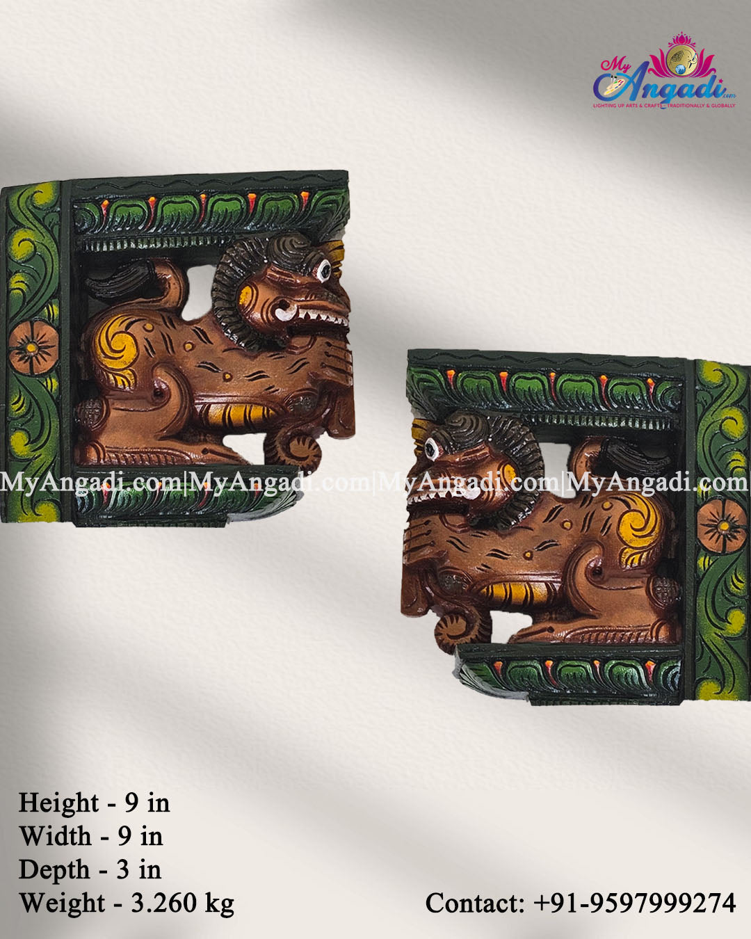 Vagai Wood Yazhi Wooden Brackets