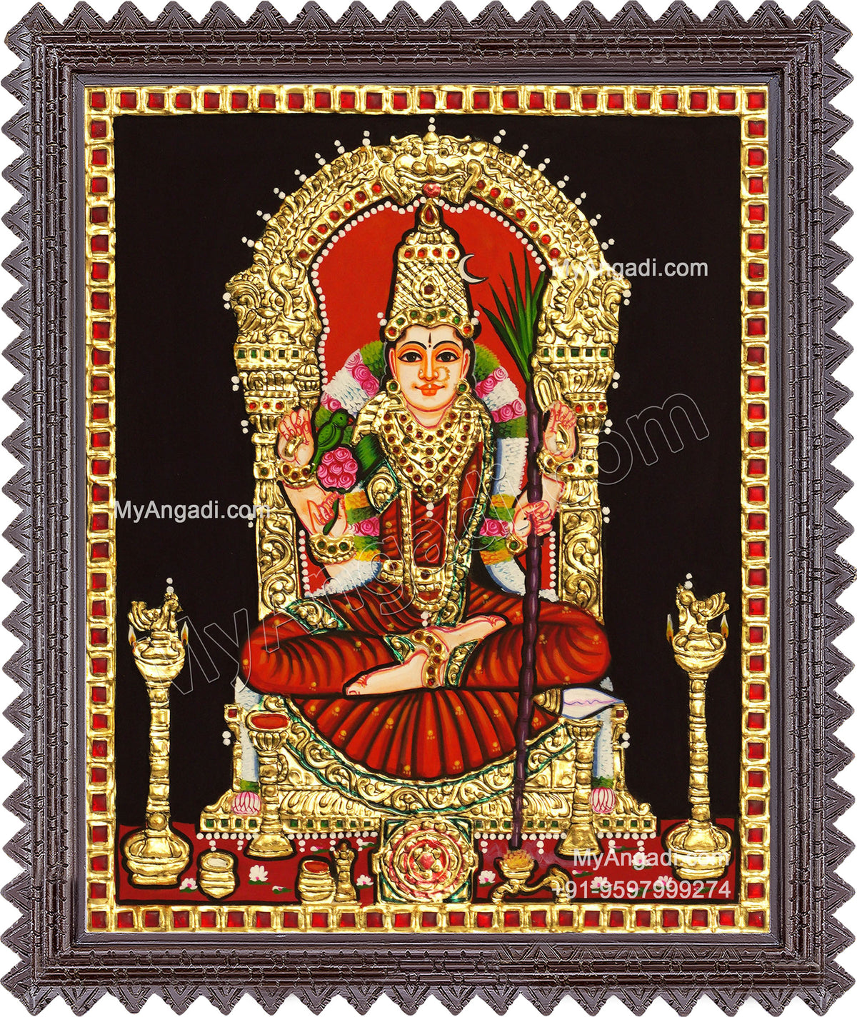 Kamatchi Tanjore Painting, Amman Tanjore Painting