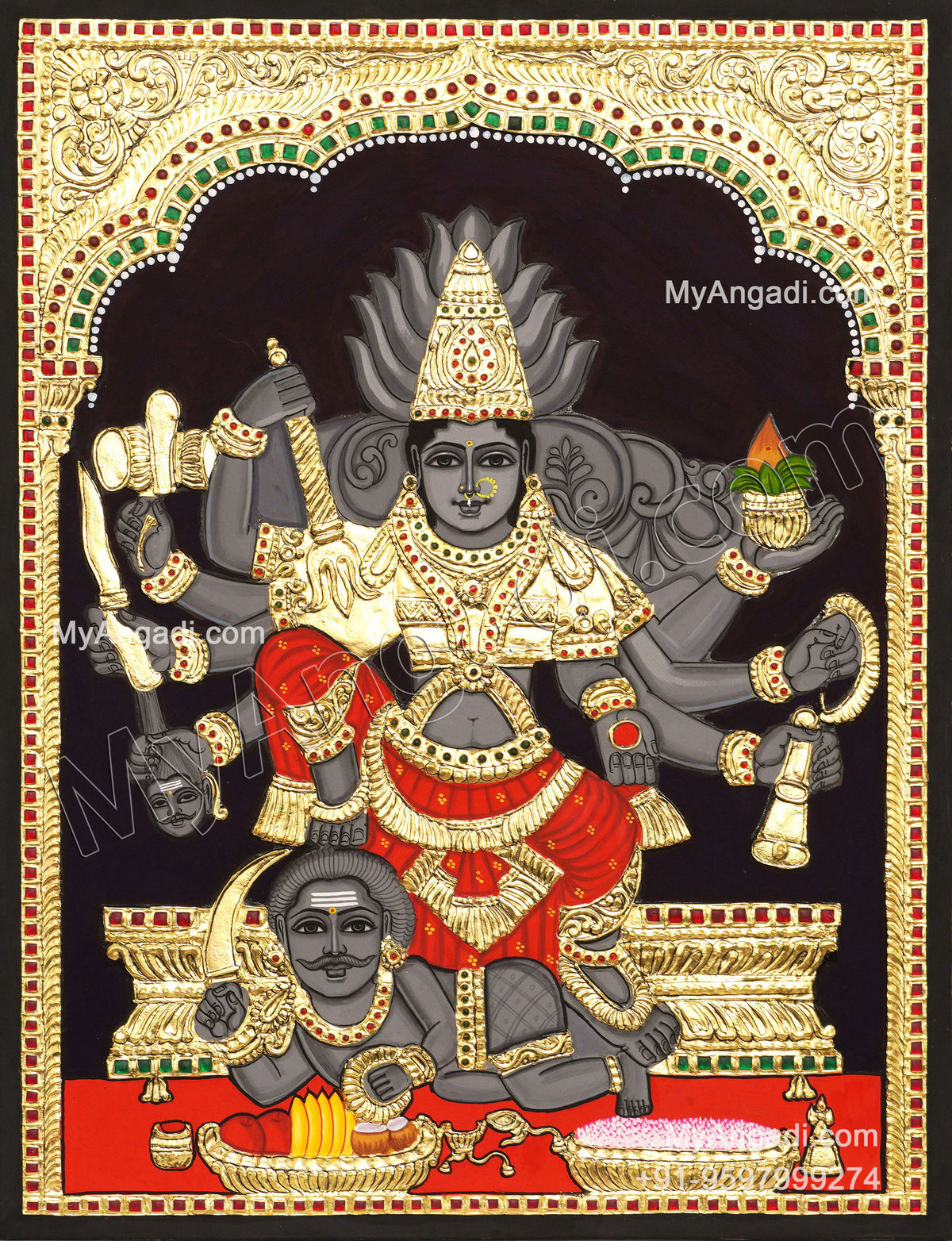 Sivalapuri Amman Tanjore Painting