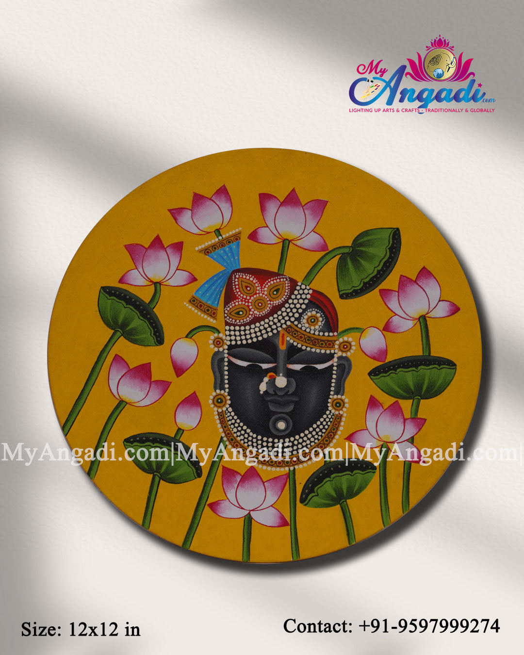 Shrinathji Round Canvas Painting