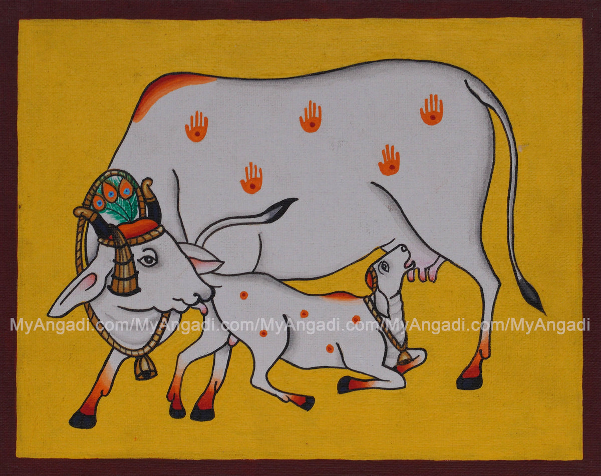 Cow Calf Canvas Painting