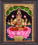 3D Lakshmi Devi Tanjore Painting