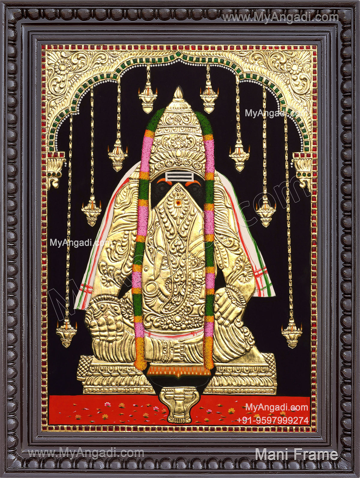 Pillaiyarpatti karpaga Vinayagar Tanjore Painting
