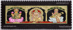 3 PanelLakshmi Ganesha Saraswathi Tanjore Painting