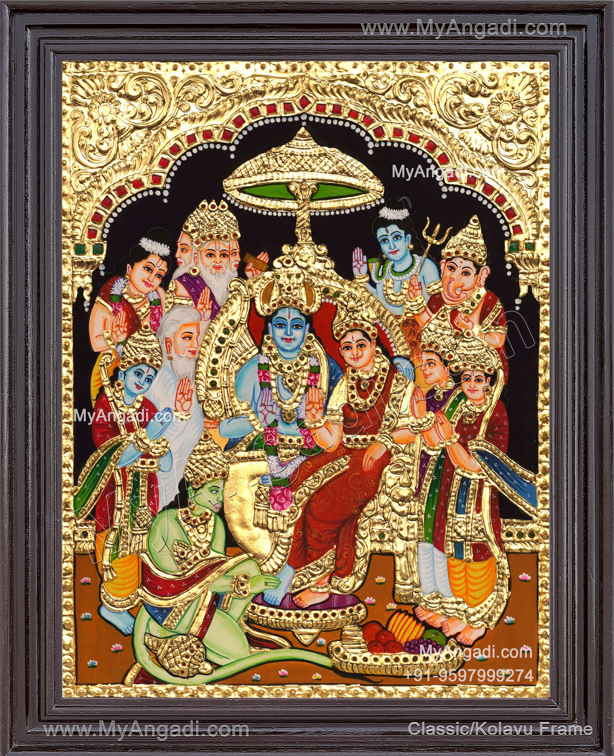 Ramar Pattabhisekam Tanjore Painting