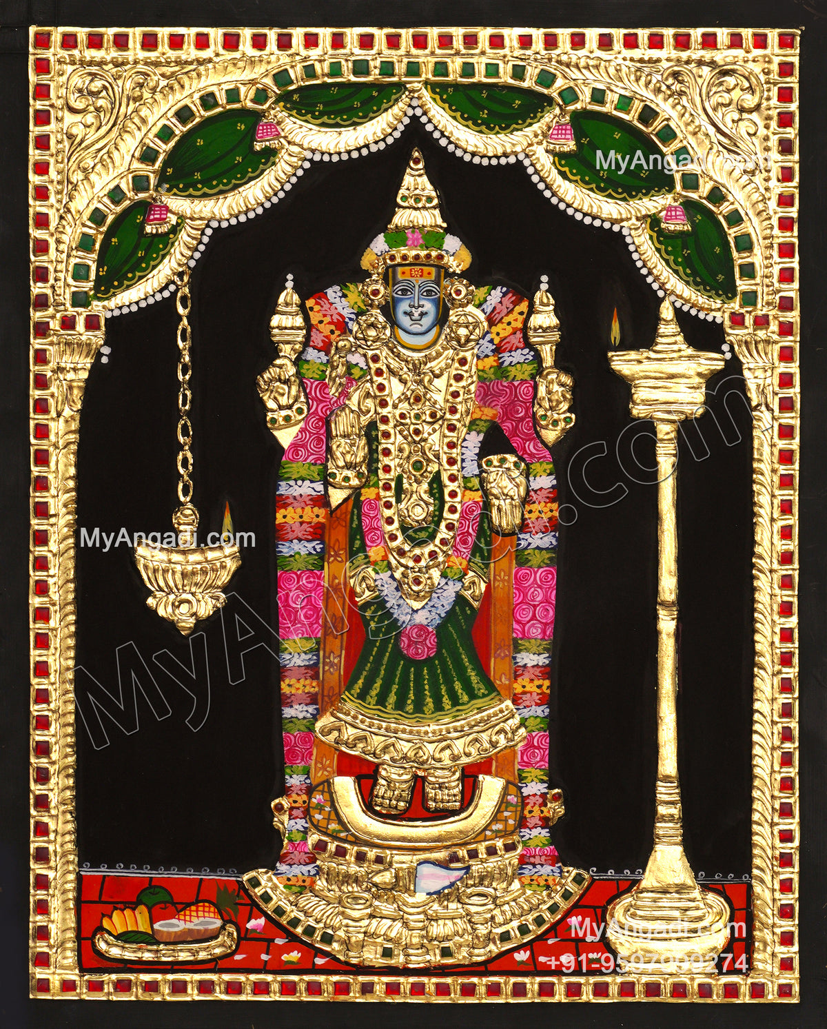 Akilandeswari Devi Tanjore Painting
