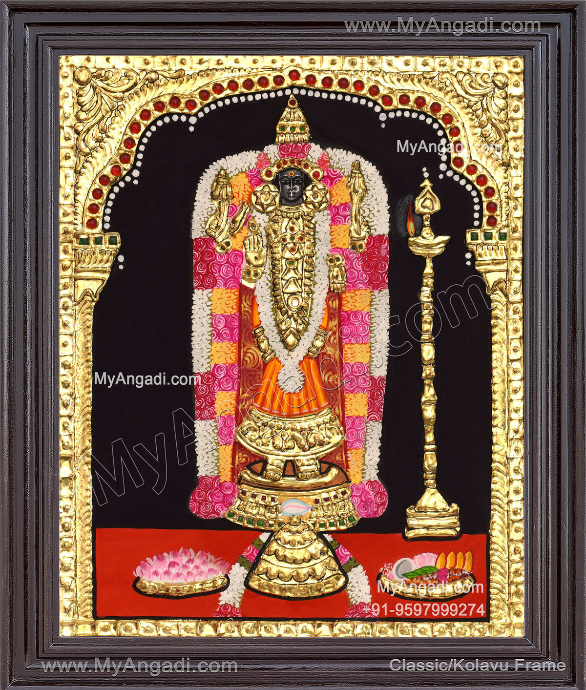Akilandeswari Amman Tanjore Painting