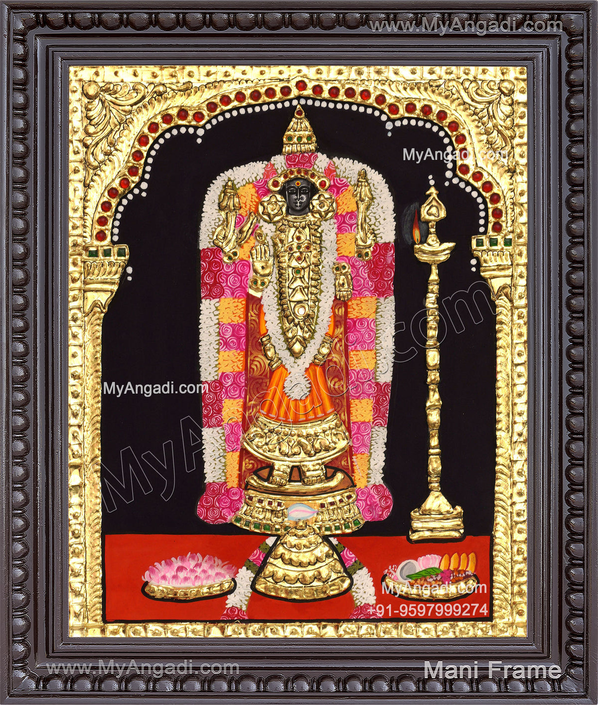 Akilandeswari Amman Tanjore Painting