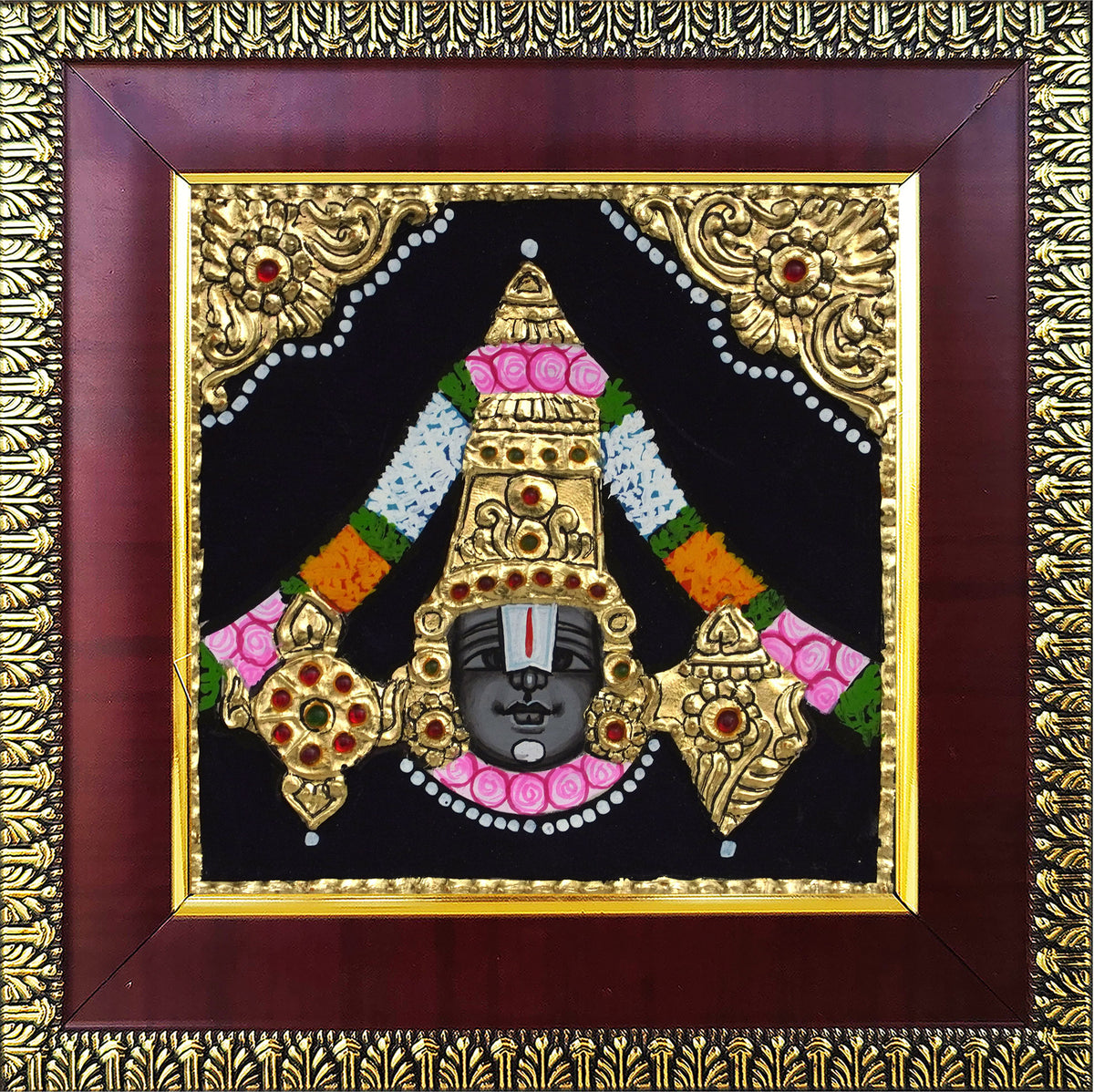 Balaji Face Tanjore Painting