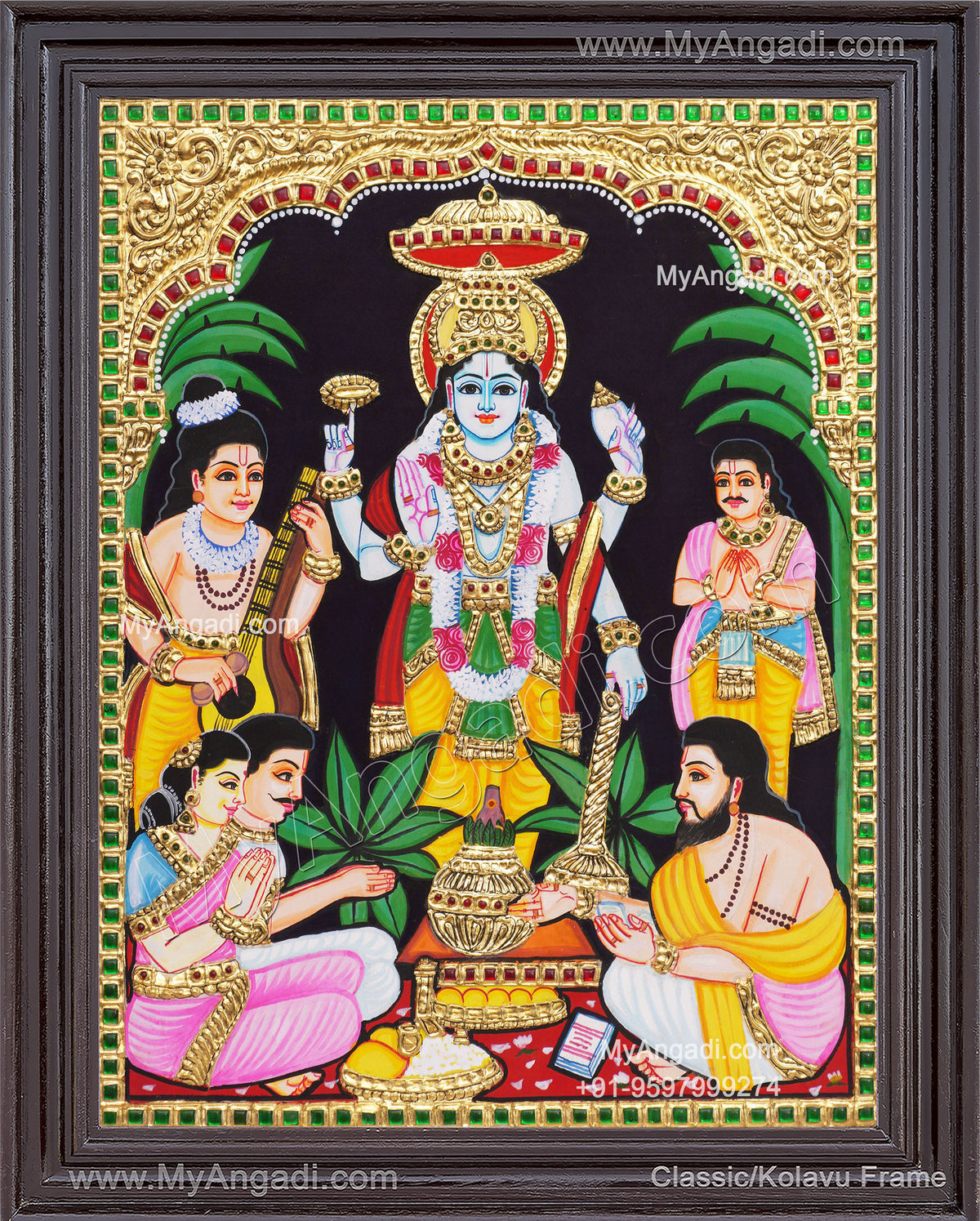 Sathya Narayana Swami Tanjore Painting