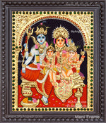 Shiva Family Tanjore Painting