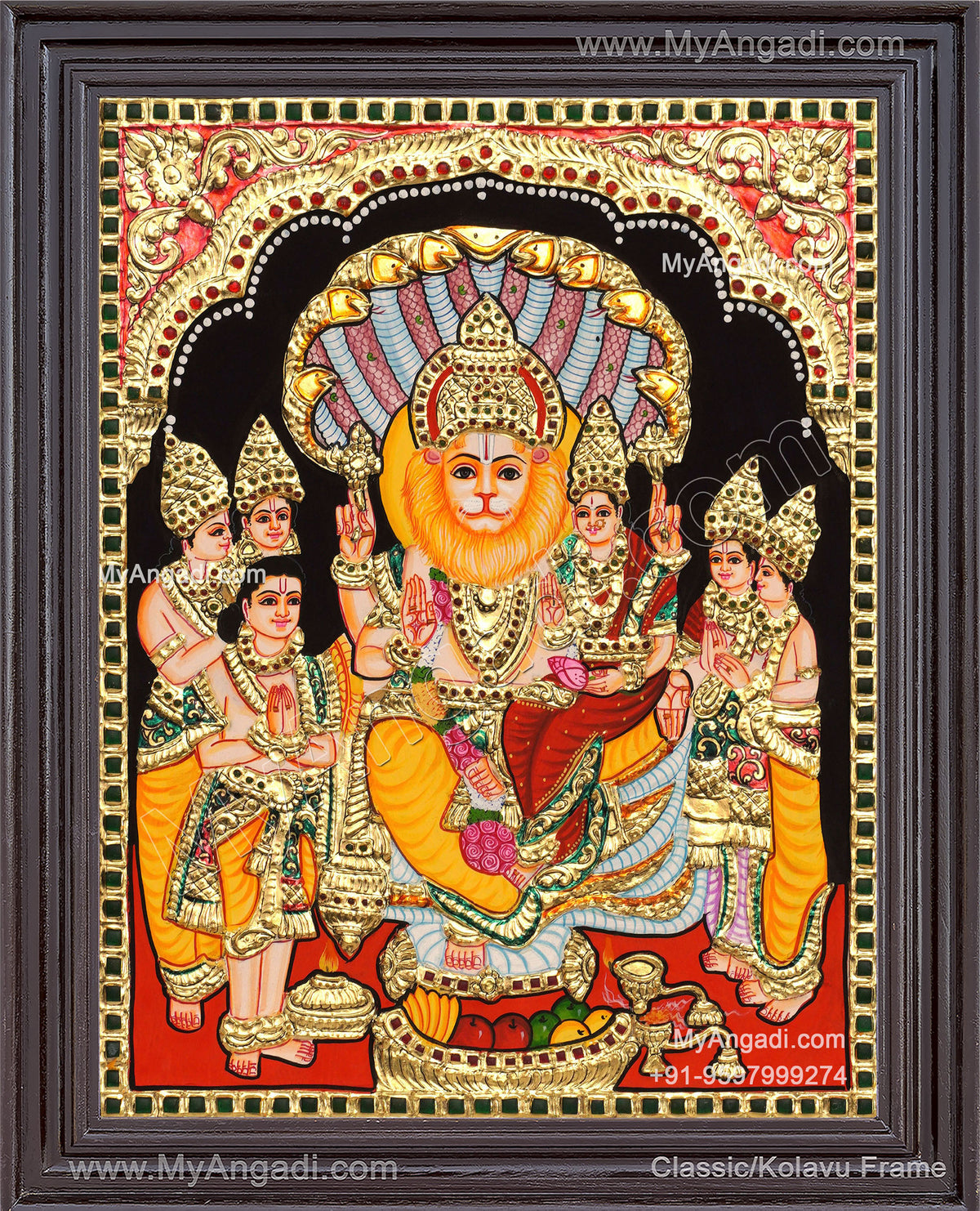 Lakshmi Narasimhar Tanjore Painting