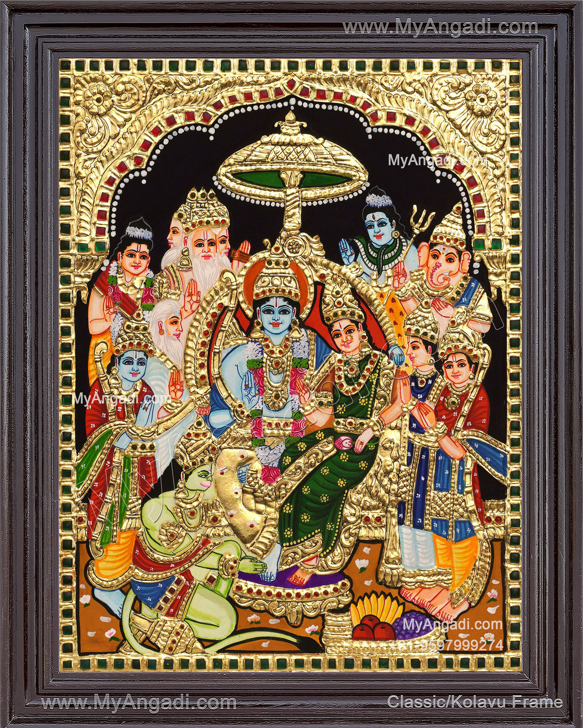 Ramar Pattabhisekam Tanjore Painting