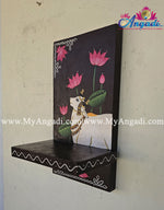 Vagai Wood Pichwai Cow Lamp Holder
