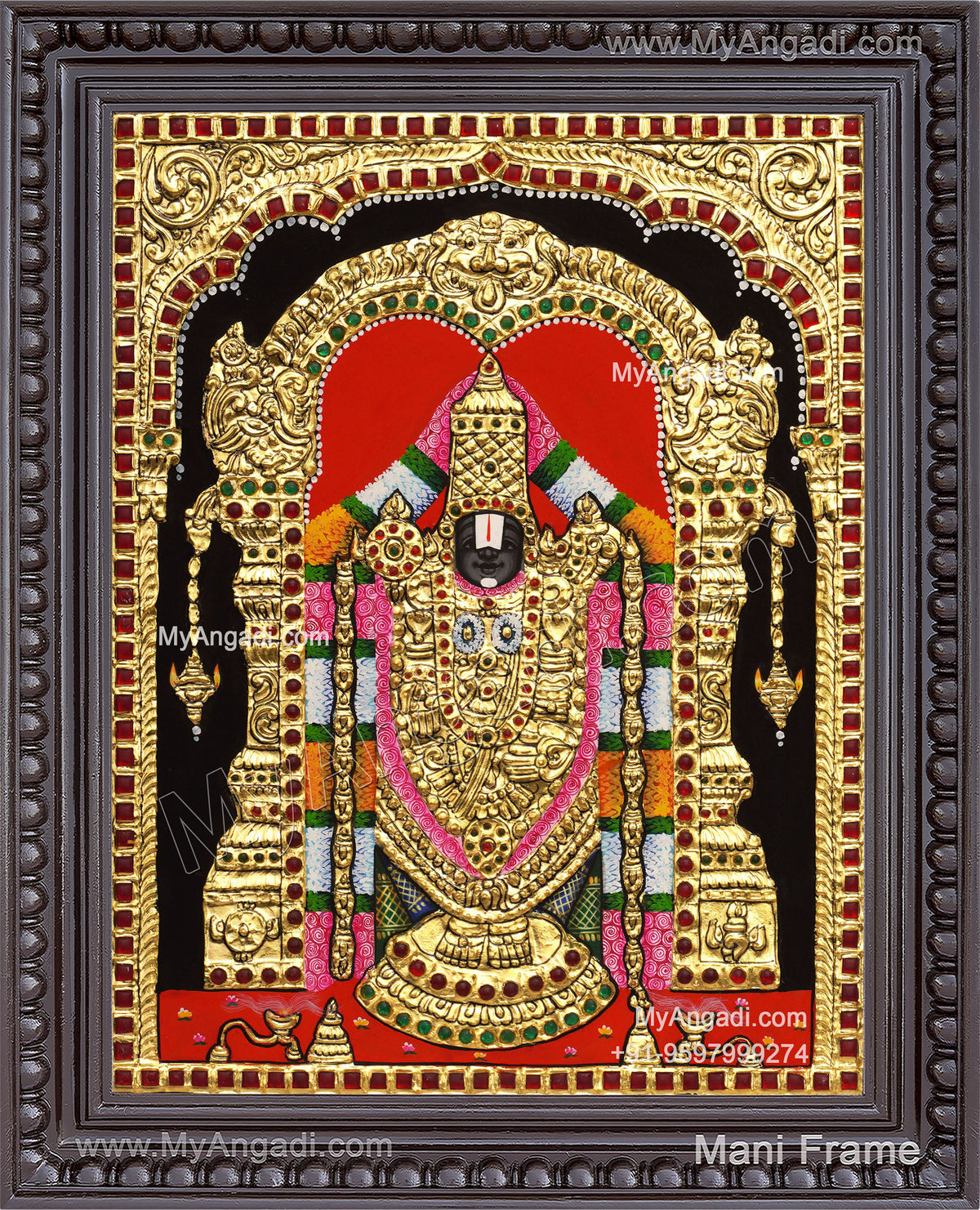 VenkateshwaraSwamy Tanjore Painting