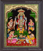 Sathyanarayana Swami Tanjore Painting