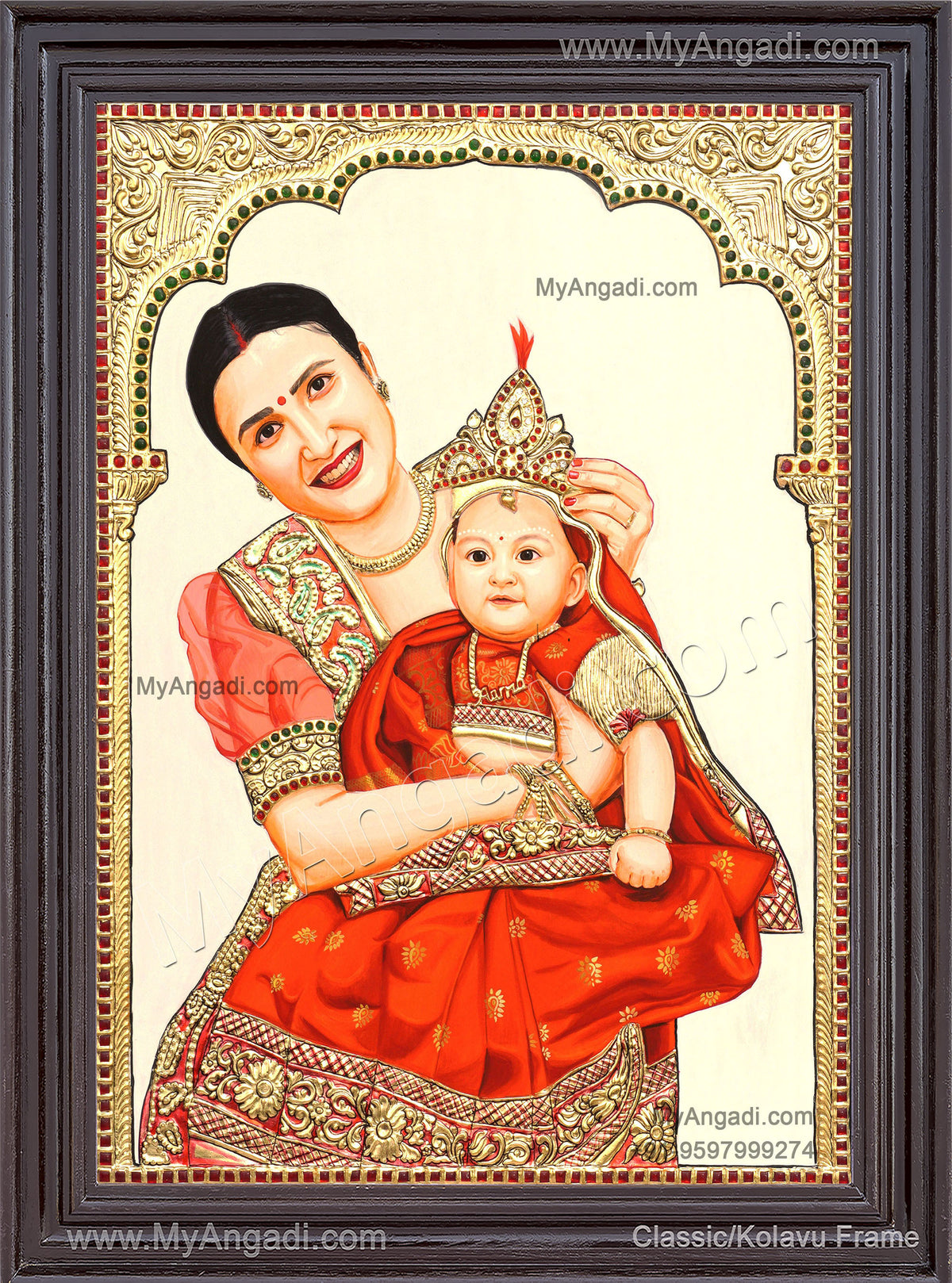 Customized Portrait Tanjore Painting