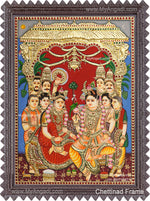 Krishna Rukmani Kalyanam Tanjore Painting