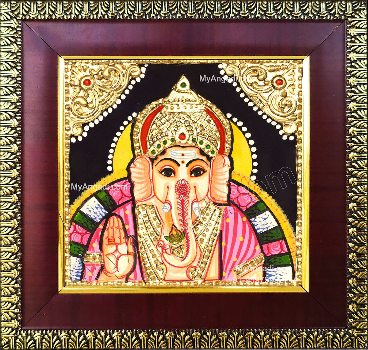 Small Size Ganesha Tanjore Painting