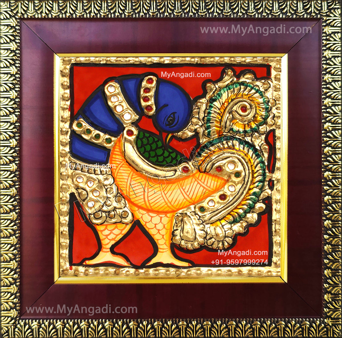 Peacock Tanjore Painting