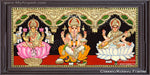 3 PanelLakshmi Ganesha Saraswathi Tanjore Painting