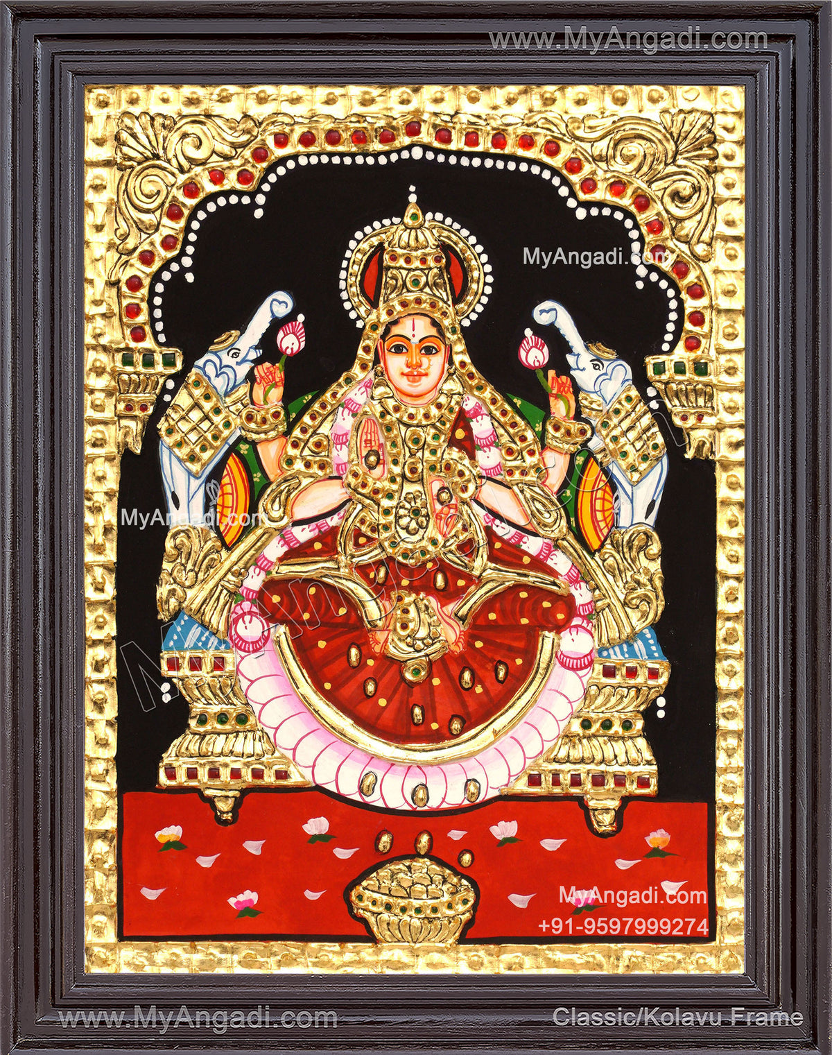 Lakshmi Devi Tanjore Painting