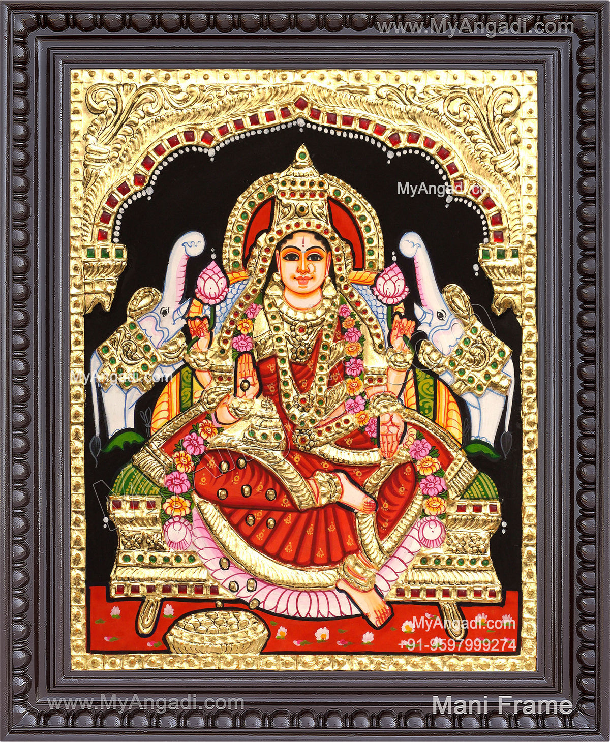 Lakshmi Devi Tanjore Painting