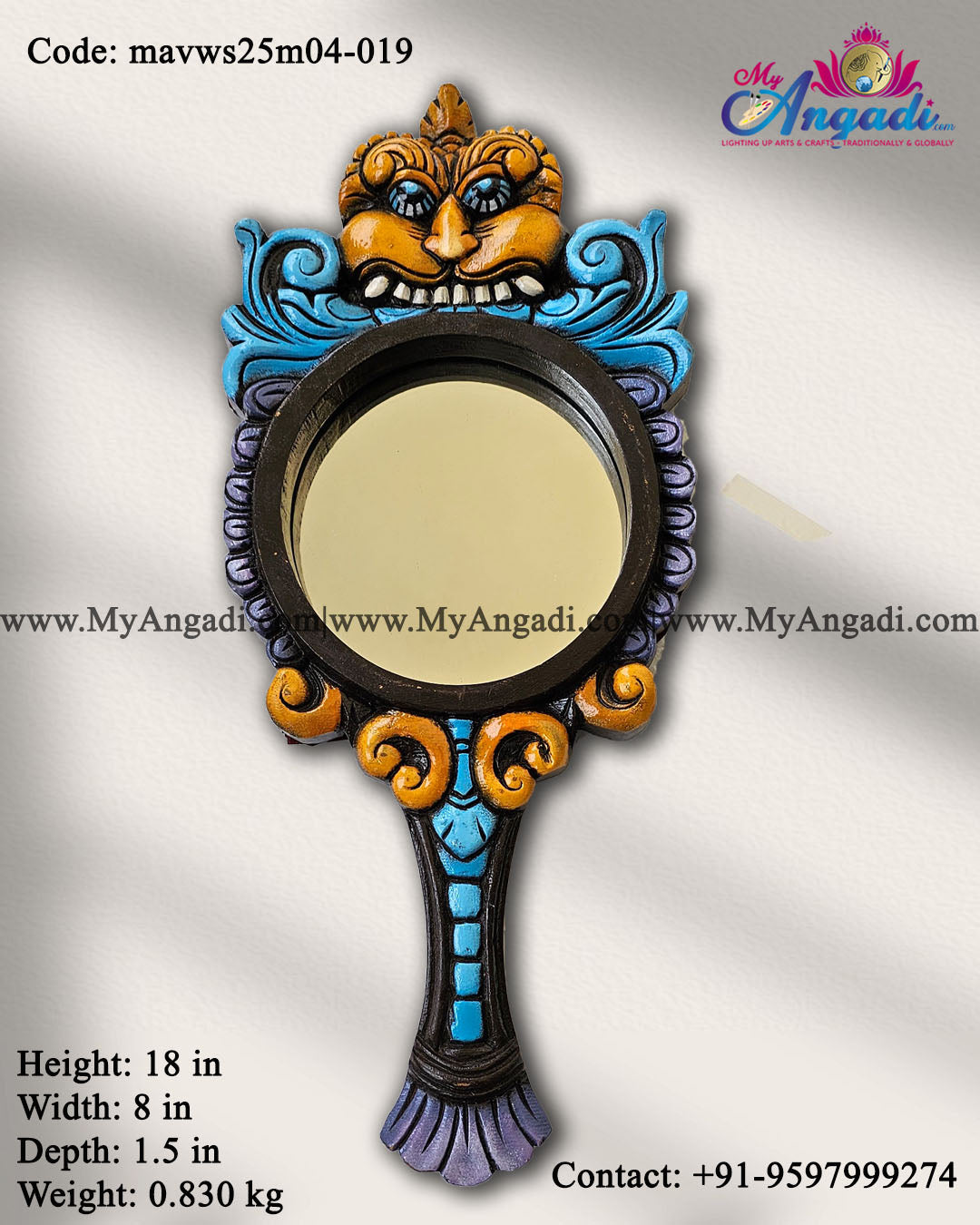 Decorative Yazhi Hand Wall Mirror