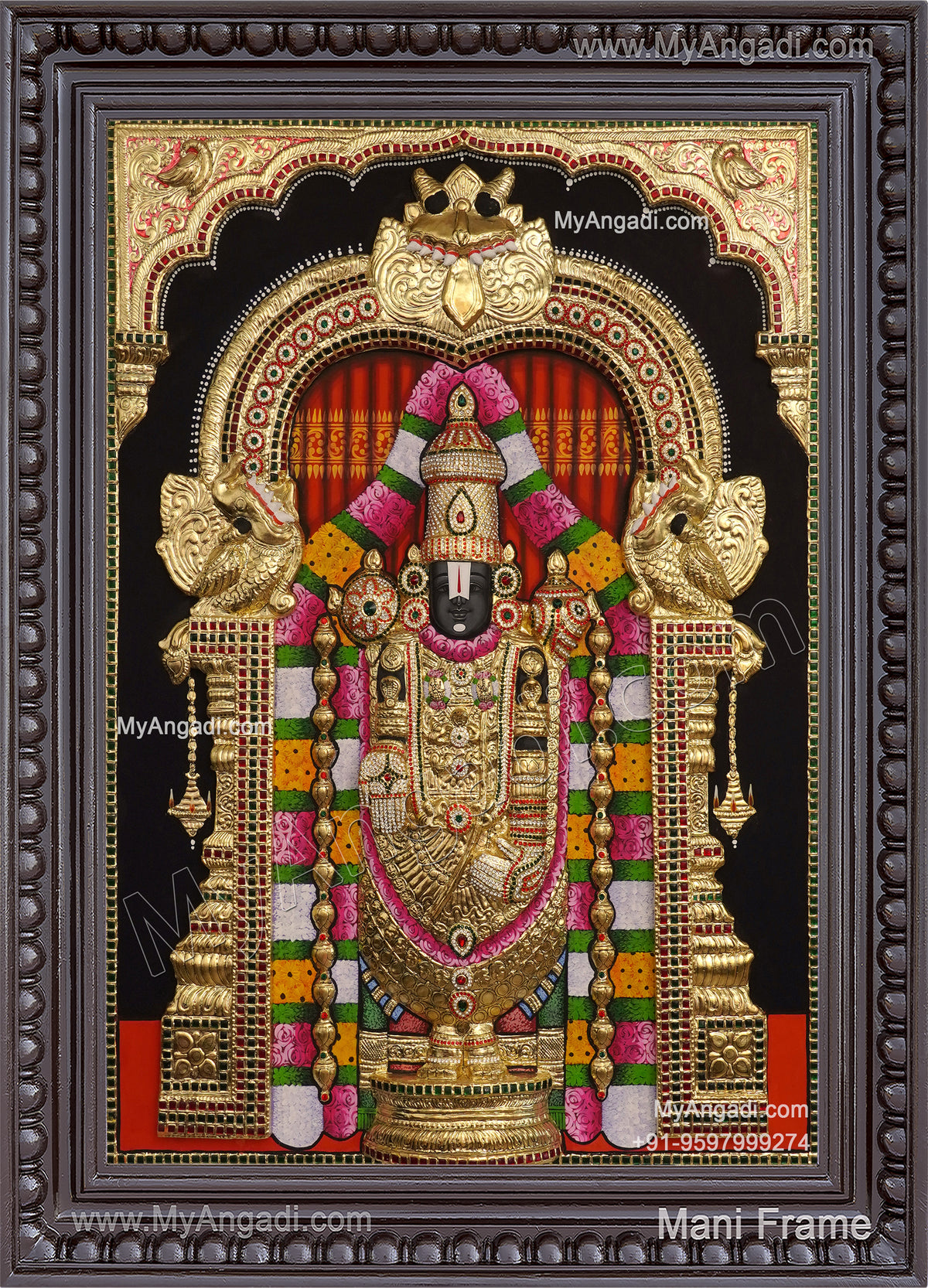3D Balaji Tanjore Painting