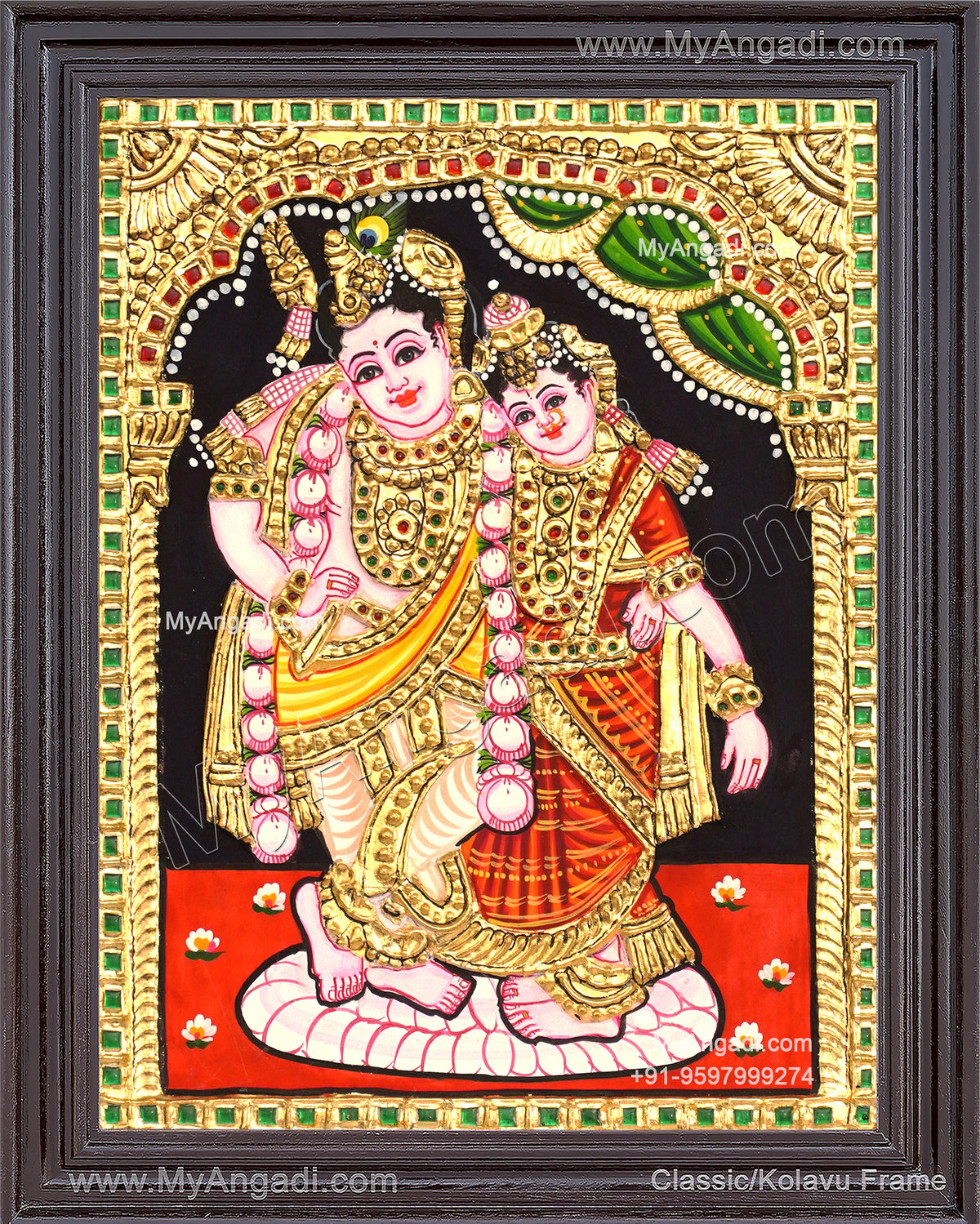 Kannan Rukmani Tanjore Painting