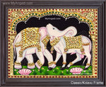 Airavateshwarar Temple Optical Illusion Cow Elephant Tanjore Painting